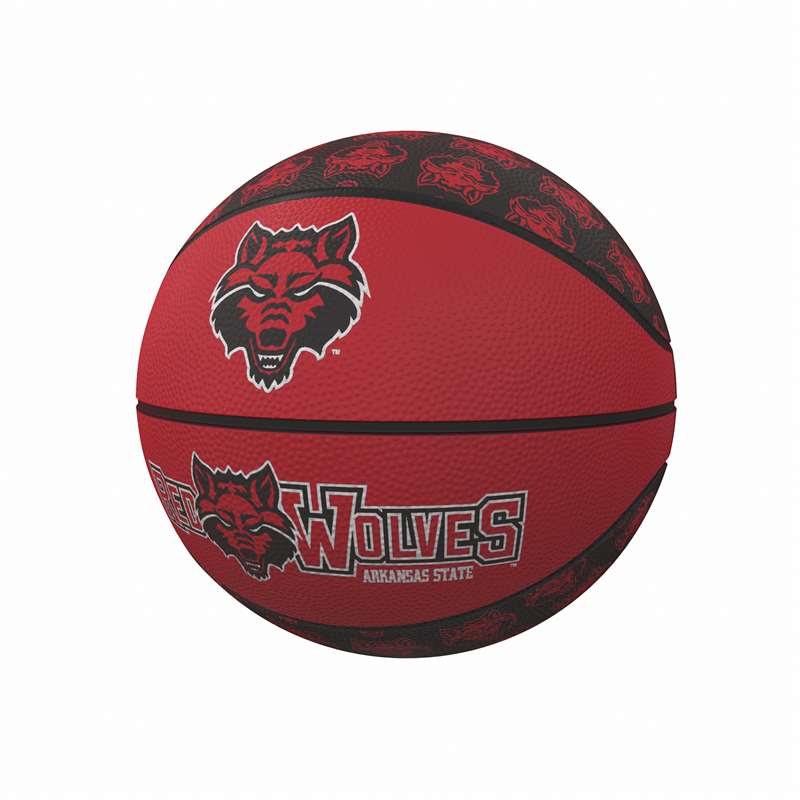 Arkansas State Mini-Size Rubber Basketball
