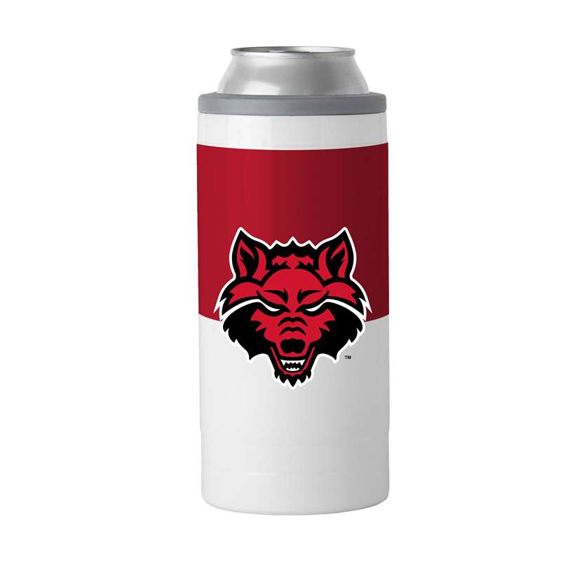 Arkansas State 12oz Colorblock Slim Can Coolie