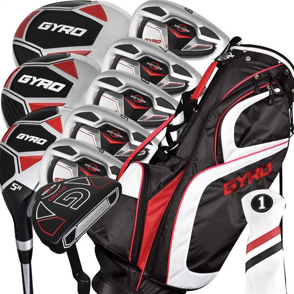 Ray Cook LH Gyro Complete Golf Club Set W/Bag Graph/Steel *Left Handed*   