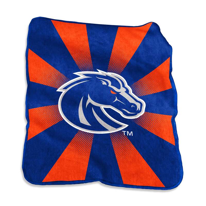 Boise State University Broncos Raschel Throw Blanket