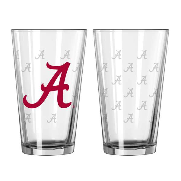 Alabama 16oz Satin Etch Pint Glass