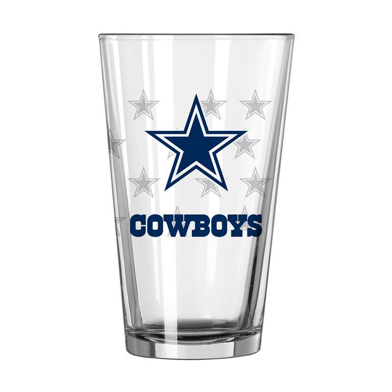 Dallas Cowboys 16oz Satin Etch Pint Glass