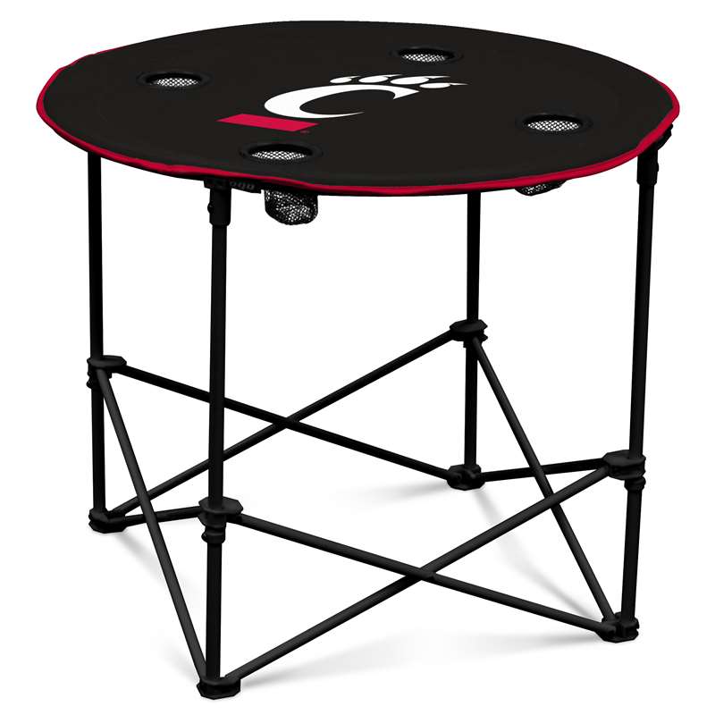 University of Cincinnati BearcatsRound Folding Table with Carry Bag