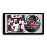 Houston Texans Cj Stroud7 14"X26" Framed Vinyl Album Print   