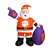 Clemson Tigers Inflatable Santa Claus 7 Ft Tall  99