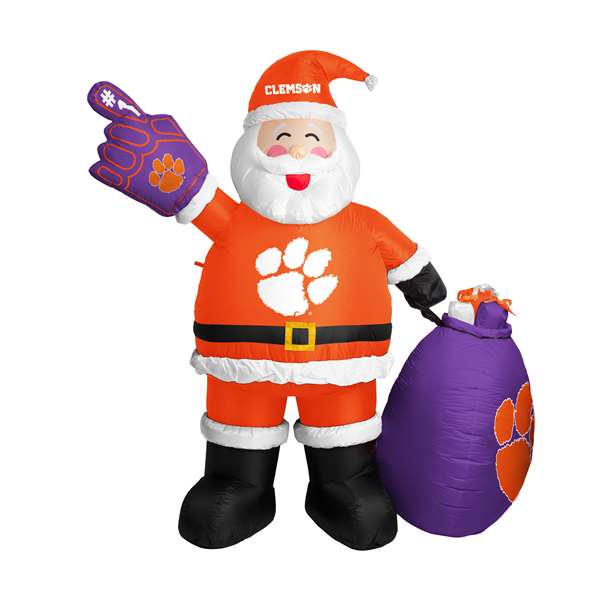 Clemson Tigers Inflatable Santa Claus 7 Ft Tall  99