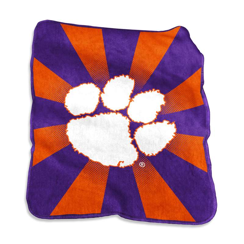 Clemson University Tigers Raschel Throw Blanket