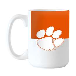 Clemson 15oz Colorblock Sublimated Mug