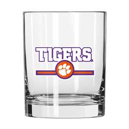 Clemson 14oz Letterman Rocks Glass