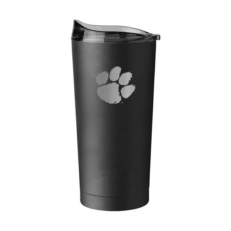 Clemson 20oz Etch Black Powder Coat Tumbler