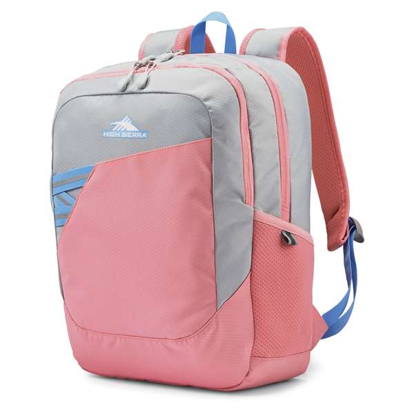 High Sierra Back to School Backpack  Outburst SILVER/BUBBLE GUM PINK   