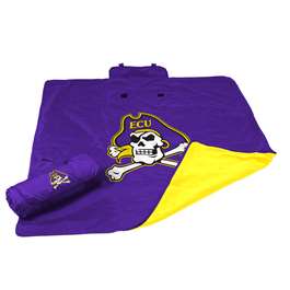 Logo Brands NCAA East Carolina Pirates Adult All Weather Blanket, Purple