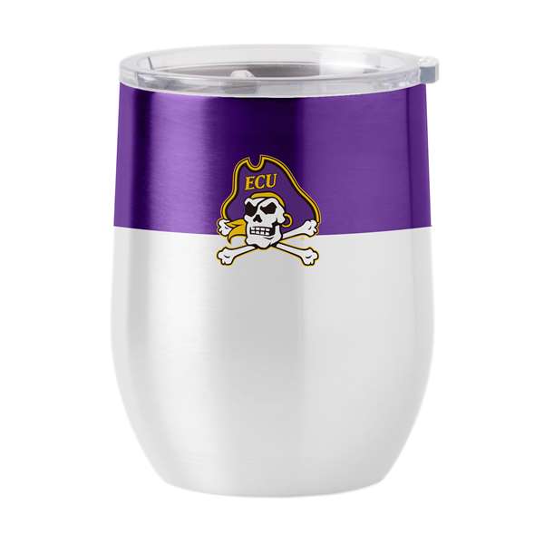 East Carolina Colorblock 16oz Stainless Curved Beverage  