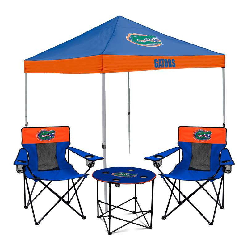 Florida Gators Canopy Tailgate Bundle - Set Includes 9X9 Canopy, 2 Chairs and 1 Side Table