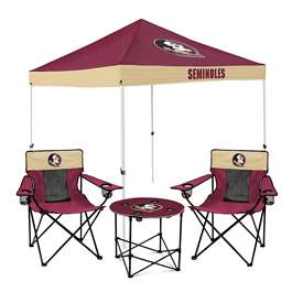 Florida State Seminoles Canopy Tailgate Bundle - Set Includes 9X9 Canopy, 2 Chairs and 1 Side Table