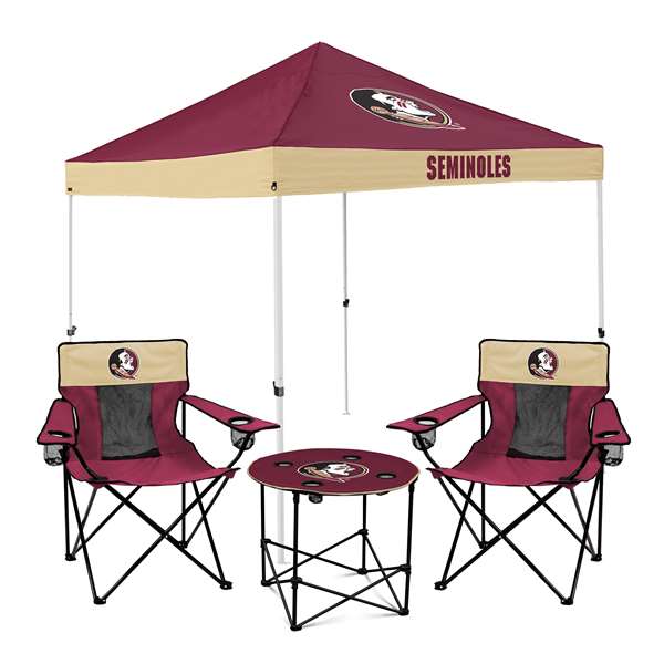 Florida State Seminoles Canopy Tailgate Bundle - Set Includes 9X9 Canopy, 2 Chairs and 1 Side Table