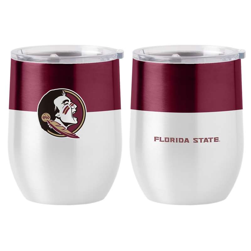 FL State Colorblock 16oz Stainless Curved Beverage