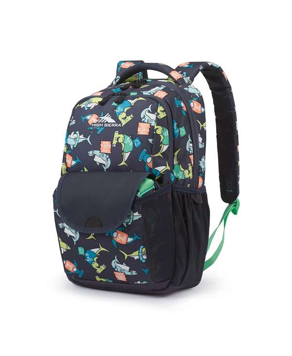 High Sierra Back to School Backpack  Ollie BLUE SHARKS   