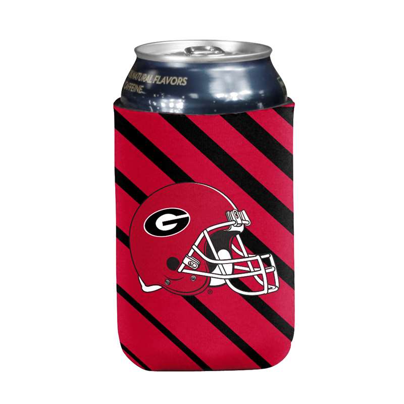 Georgia Diagonal Stripe Flat Coozie