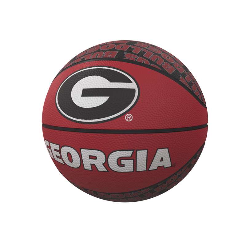 University of Georgia Bulldogs Repeating Logo Youth Size Rubber Basketball