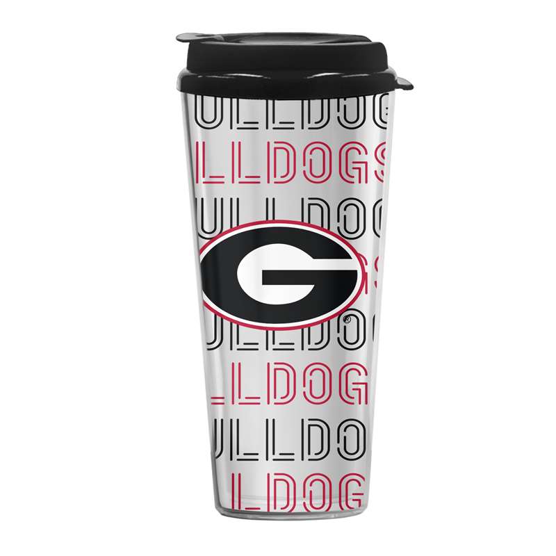 Georgia 32oz Repeating Wordmark Plastic Tumbler