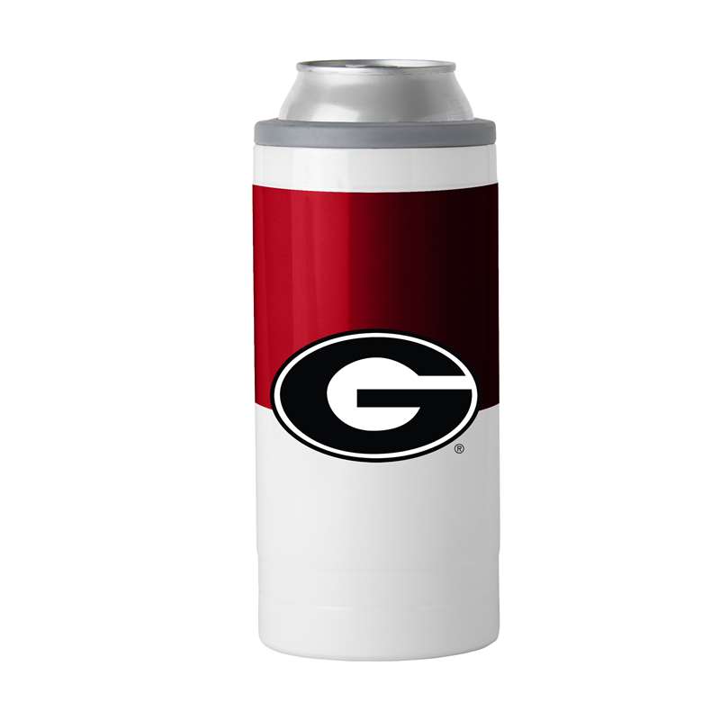 Georgia 12oz Colorblock Slim Can Coolie Coozie