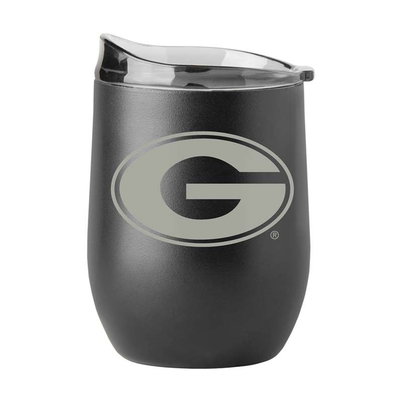 Georgia 16oz Gun Metal Black Powder Curved Beverage