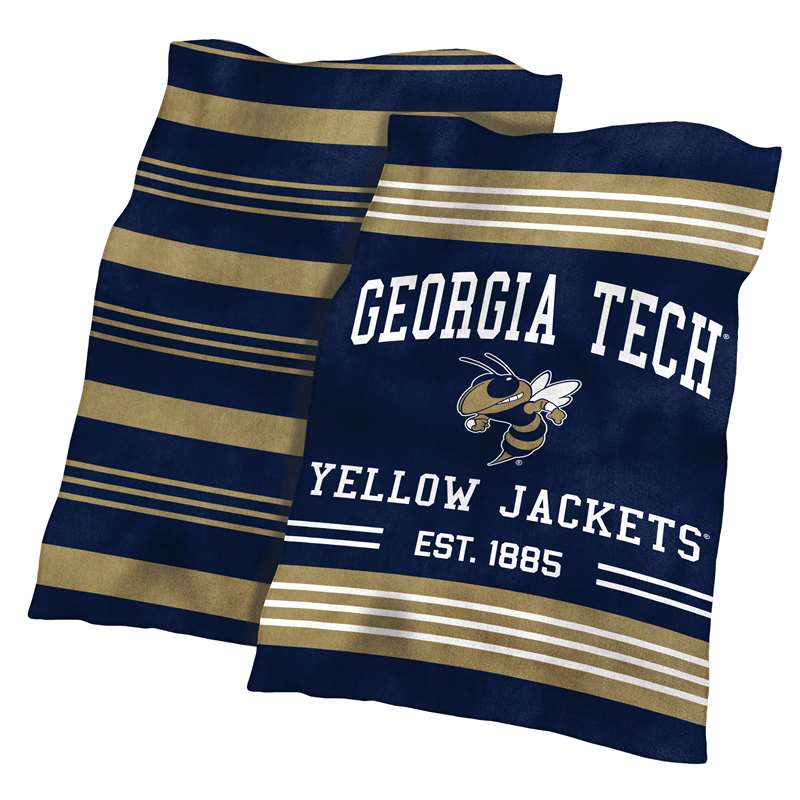 Georgia Tech Yellow Jackets Colorblock Plush Blanket 60X70 inches