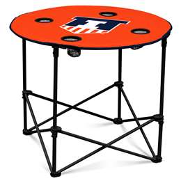 University of Illinois Fighting Illinni Round Folding Table with Carry Bag