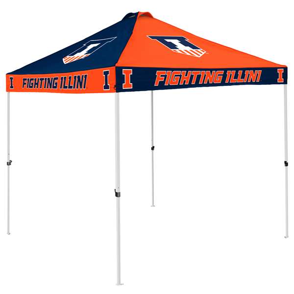 University of Illinois Fighting Illinni 9 X 9 Checkerboard Canopy - Tailgate Tent with Carry Bag