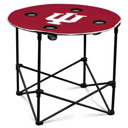 Indiana Hoosiers Folding Round Tailgate Table with Carry Bag