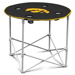 University of Iowa Hawkeyes Round Folding Table with Carry Bag