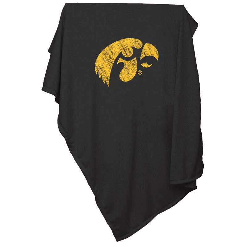 University of Iowa Hawkeyes Sweatshirt Blanket Screened Print