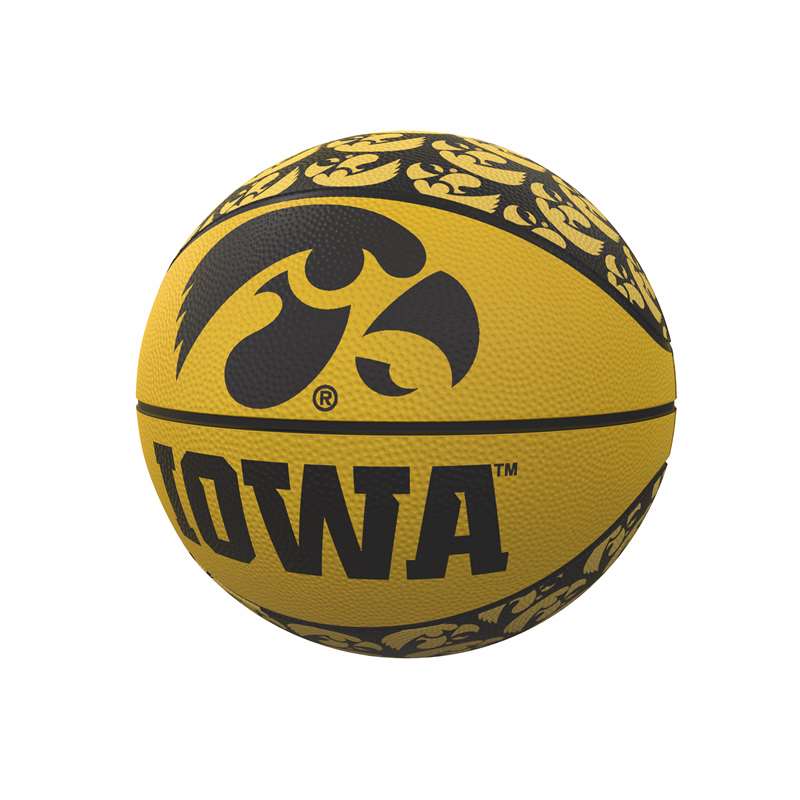 University of Iowa Hawkeyes Repeating Logo Youth Size Rubber Basketball