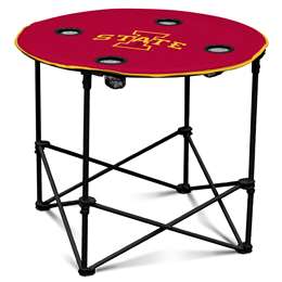 Iowa State University Cyclones Round Folding Table with Carry Bag