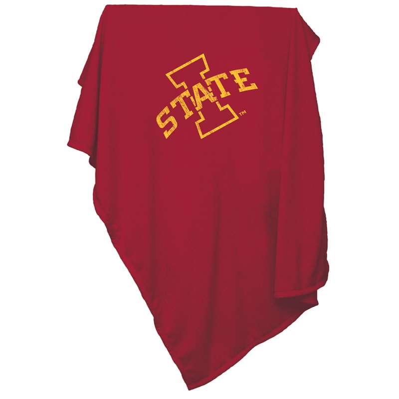 Iowa State University Cyclones Sweatshirt Blanket Screened Print