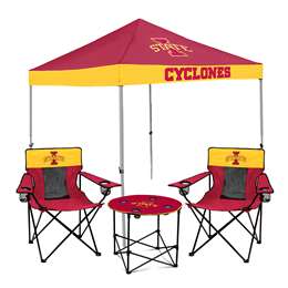 Iowa State Cyclones Canopy Tailgate Bundle - Set Includes 9X9 Canopy, 2 Chairs and 1 Side Table