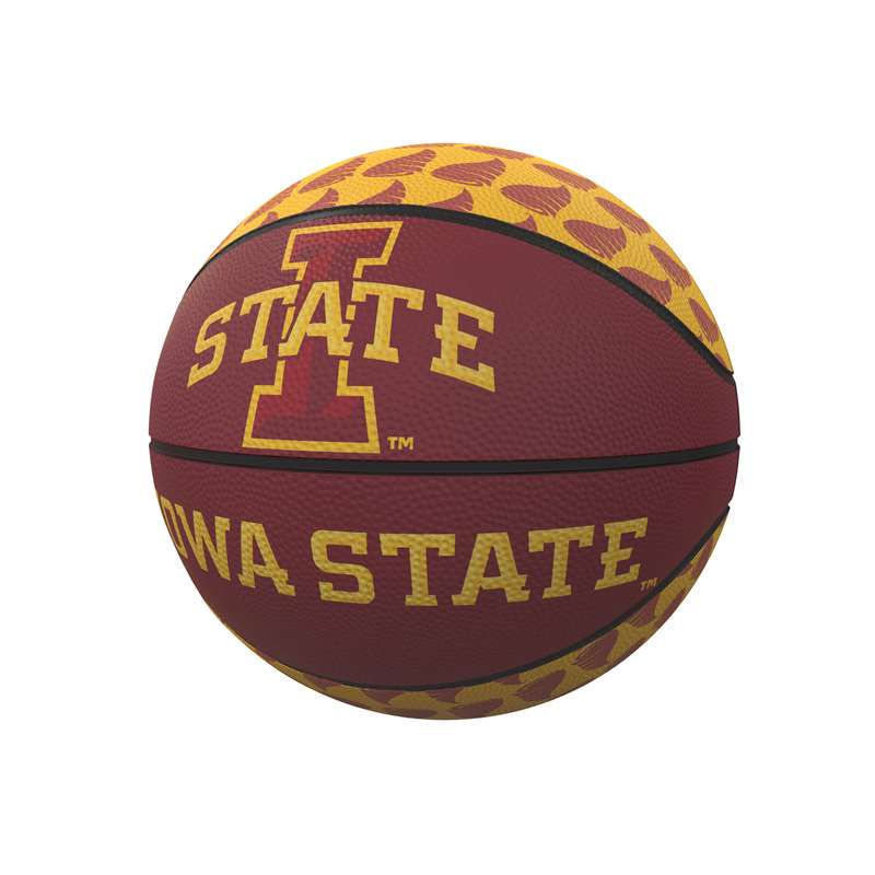 Iowa State University Cyclones Repeating Logo Youth Size Rubber Basketball