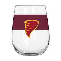 IoWashington State University Cougars 16oz Color Block Curved Beverage Glass