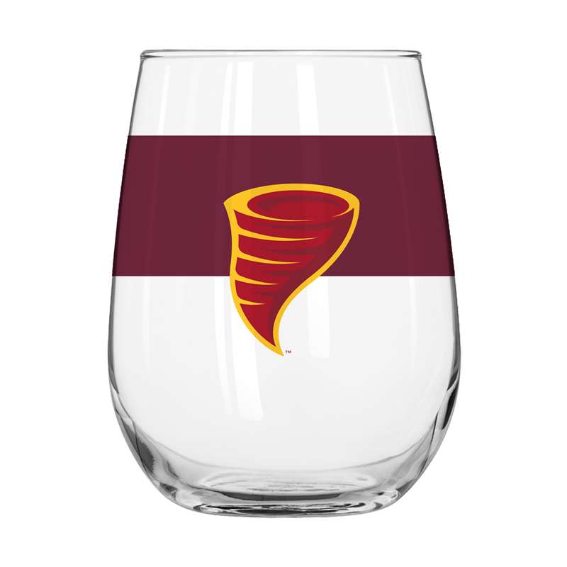 IoWashington State University Cougars 16oz Color Block Curved Beverage Glass  