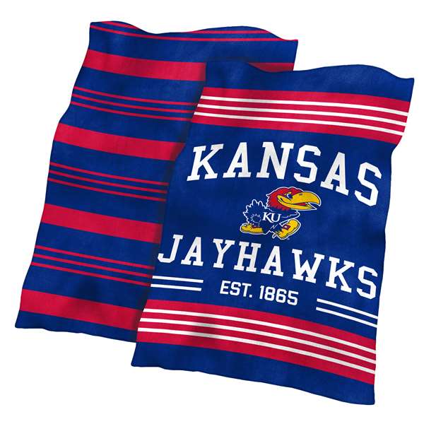 Kansas Jayhawks Colorblock Plush Blanket 60X70 inches