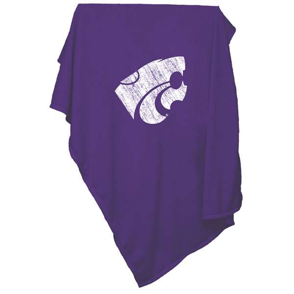 Kansas State University Wildcats Sweatshirt Blanket Screened Print