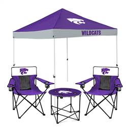 Kansas State Wildcats Canopy Tailgate Bundle - Set Includes 9X9 Canopy, 2 Chairs and 1 Side Table