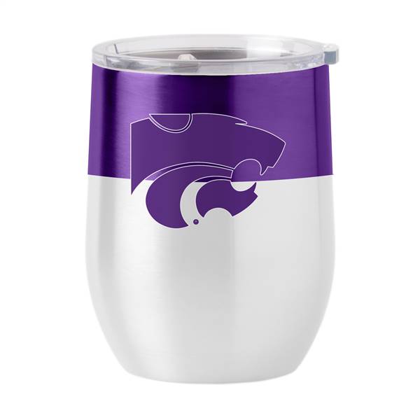 Kansas State University Wildcats 16oz Colorblock Stainless Curved Beverage  