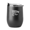 Kansas State University Wildcats GunMetal 16oz Black Powder Curved Beverage