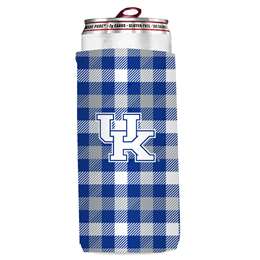 Kentucky Plaid Slim Can Coozie