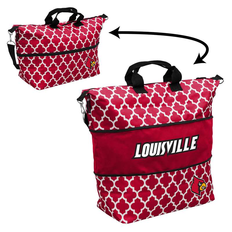 University of Louisville Quatrefoil Expandable Tote