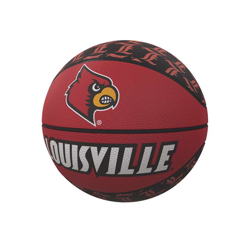 University of Louisville Cardinalss Repeating Logo Youth Size Rubber Basketball