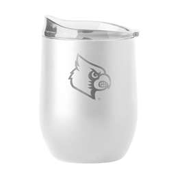 Louisville White 16oz Etch Powder Coat Curved Beverage