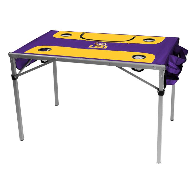 LSU Louisiana State University Tigers Folding Total Tailgate Table with Carry Bag